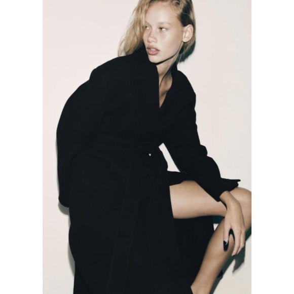 ZARA Wool Wrap Coat - Picture 10 of 16